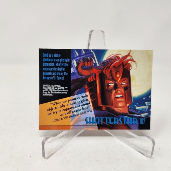 SHATTERSTAR #107, 1994 Marvel Masterpieces Trading Card (a14) - Picture 2 of 2